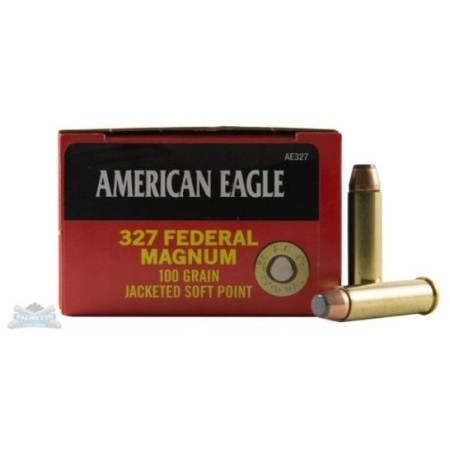 Federal American Eagle AE327 .327 Magnum Ammunition 50 Rounds JSP 100 Grain 1,500 Feet Per Second