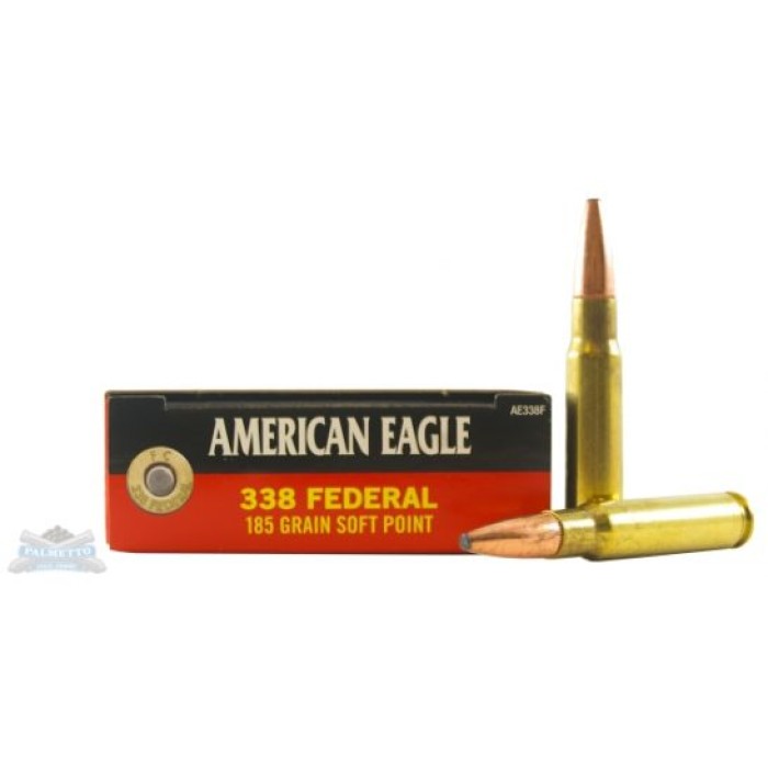 Federal American Eagle 338Fed 185Gr SP 20/25 029465061418