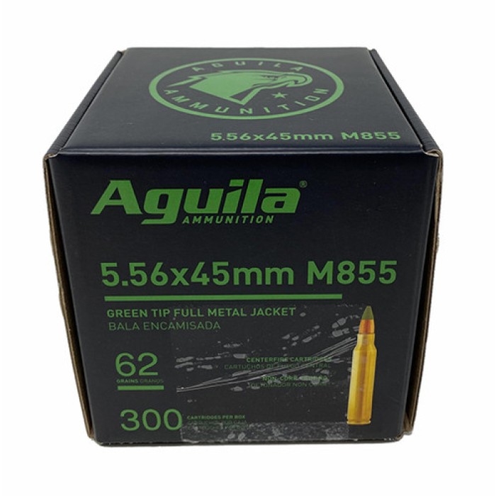 AGU 5.56MM 62GR M855 GRN TIP BULK PACK 300/box