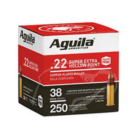 Aguila Standard High Velocity 36 gr HP .22 LR Ammunition 250 Rounds - 1B221103