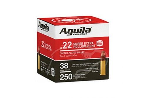 Aguila Standard High Velocity 36 gr HP .22 LR Ammunition 250 Rounds - 1B221103