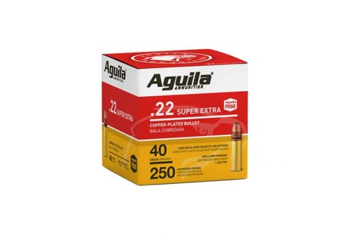 Aguila Super Extra 40 gr Copper Plated .22 LR Ammunition 250 Rounds - 1B221100