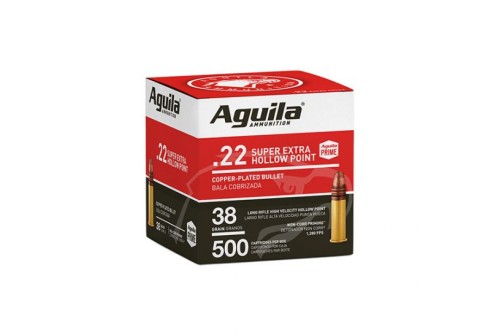 Aguila Super Extra Hollow Point 38 gr HP .22 LR Ammunition 500 Rounds - 1B221118