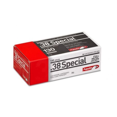 Aguila 38 Special 130gr FMJ Ammunition 50rds - 1E382521