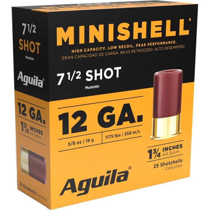 Aguila Minishell 12 Gauge 1.75" 5/8 oz 7.5 Shot 25 Per Box