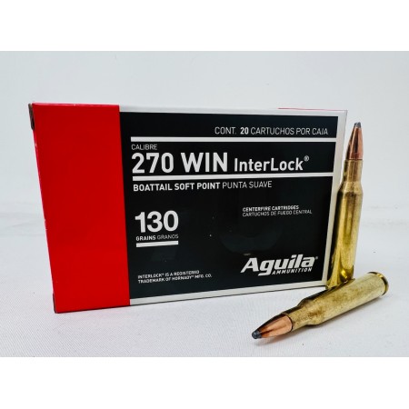 Aguila Interlock .270 WIN, 130gr, BSP [MPN: 8053AG] - 20 rounds