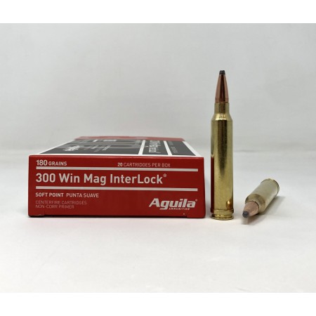 Aguila Interlock .300 WIN MAG, 180gr, Interlock SPBT [MPN: 82044AG] - 20 rounds