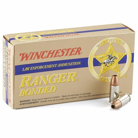 Winchester Ranger ONE 9mm Luger 147 Grain Hex-Vent Bonded JHP Law Enforcement Nickel Plated Brass Cased Pistol Ammo, 50 Rounds, ZRA9B1