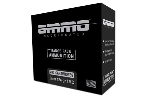 Ammo Inc 124 gr TMC 9mm Ammunition 200 Round Range Pack - 9124TMC-A200