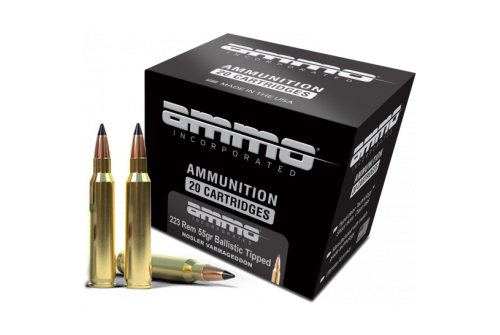 Ammo, Inc. Varmageddon, .223 Remington, 55 grain, Ballistic Tip, Brass, Centerfire Rifle Ammo, 20, 223055VG-A20