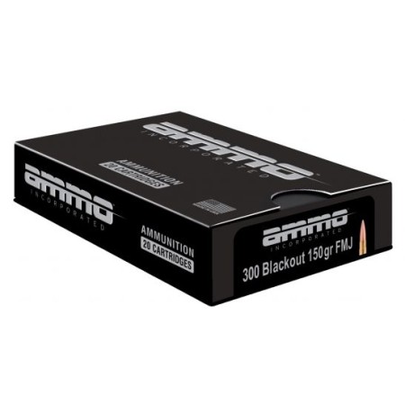 Ammo Inc .300 AAC Blackout Ammo 150gr FMJ, 20rds - 300B150FMJ-A20