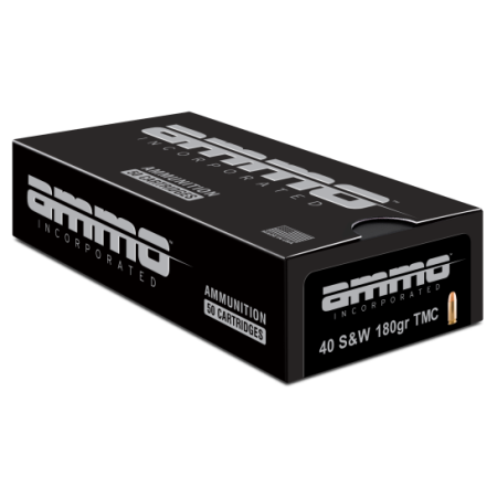 Ammo Inc 40 S&W Ammo 180 Grain TMC 50rds - 40180TMC-A50