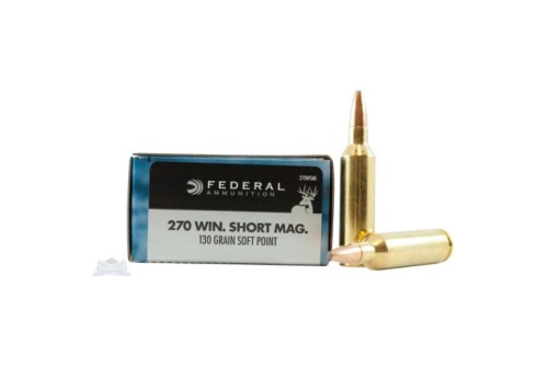 Federal Power-Shok Rifle Ammunition .270 Wsm 130 GR SP 3250 Fps - 20/Box 029465097271