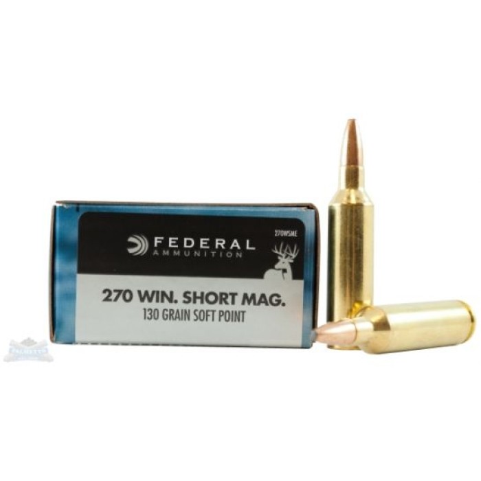 Federal Power-Shok Rifle Ammunition .270 Wsm 130 GR SP 3250 Fps - 20/Box 029465097271