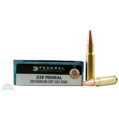 Federal Power-Shok Brass .338 FED 200-Grain 20-Rounds SPPS