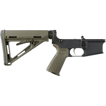 Anderson Complete Assembled AR-15 Lower Receiver, Multi-Cal, Magpul Stock and Grip, Olive Drab