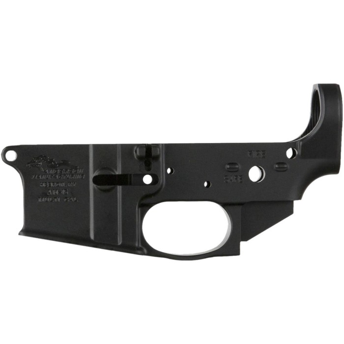 Anderson Manufacturing AR-15 Closed Stripped Black Lower Rifle Receiver