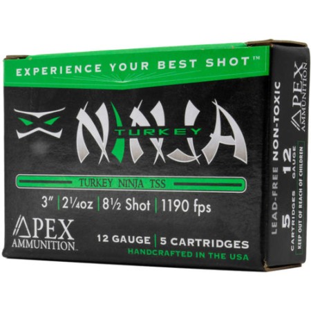 Apex Ammunition Turkey Ninja Series TSS Shotshells - 12 Gauge - #8.5 - 3