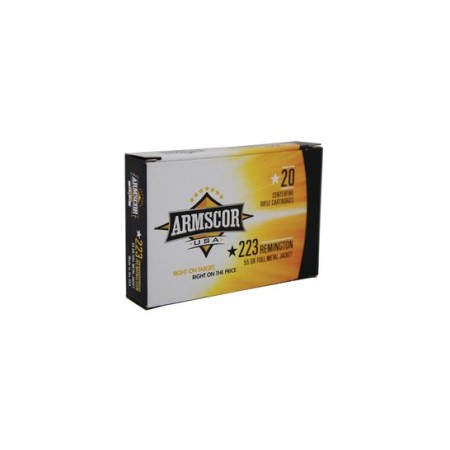 Armscor Centerfire Rifle Brass .223 Rem 55-Grain 20-Rounds FMJ