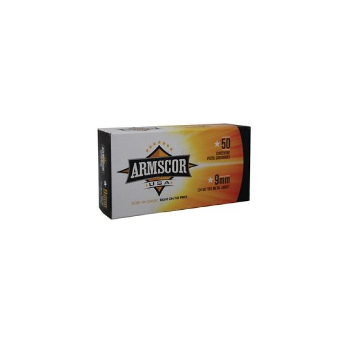 Armscor FAC94 Pistol 9mm Luger 124 gr Full Metal Jacket (FMJ) 50 Bx