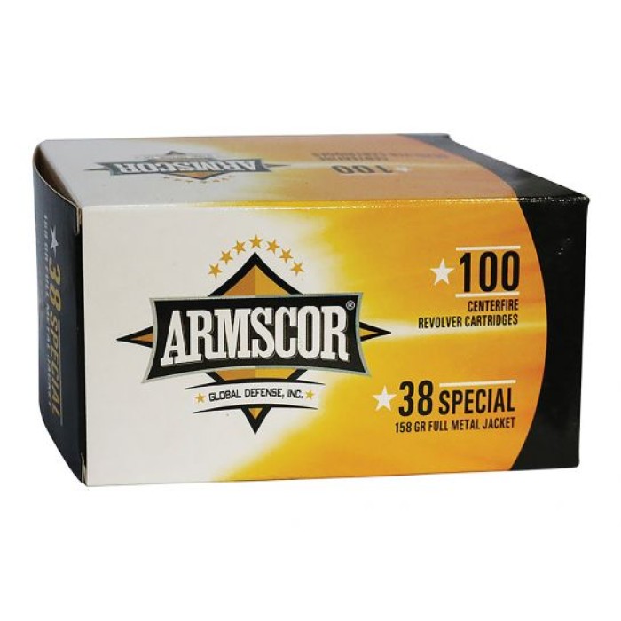 Armscor Value Pack Brass .38 SPL 158-Grain 100-Rounds FMJ