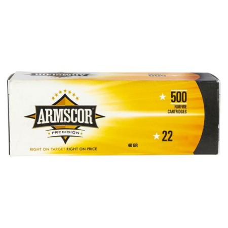 Armscor 22 LR, 40 grain, High Velocity Solid Point 500/box