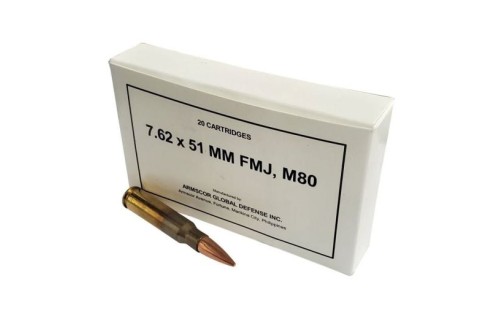 Armscor USA 7.62x51mm M80 Ammo 147 Grain Full Metal Jacket