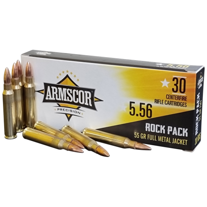 Armscor 50113 Rifle Ammo rock pack 5.56x45mm NATO 55 gr Full Metal Jacket (FMJ) 30 rd BOX