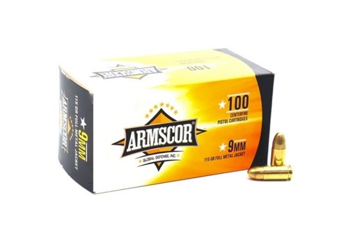 Armscor 9mm ARM50444 115 Grain Full Metal Jacket Ammunition - 1200rd Case - Dirty Bird Industries