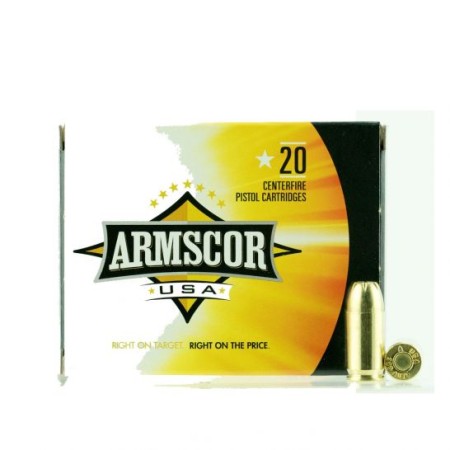 Armscor .380 ACP 95 gr JHP Ammunition, 20 rds/box - FAC380-3N