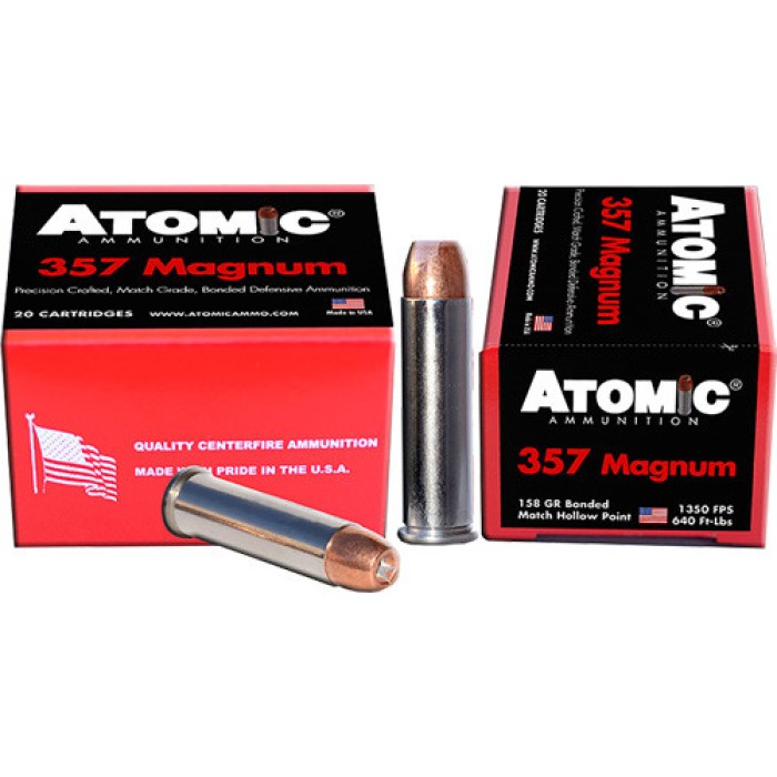 Atomic Ammo .357 Magnum - 158gr. Bonded Jhp 20-pack