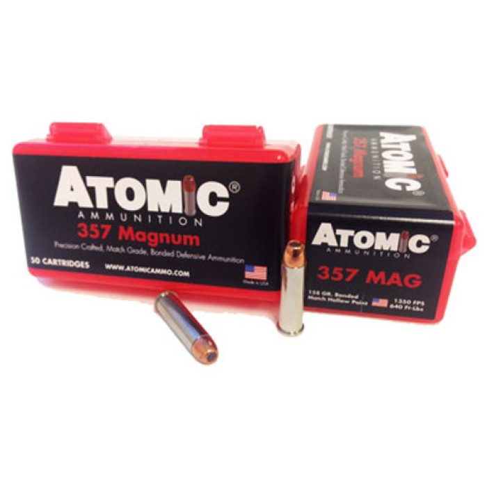 Atomic Ammo .357 Rem. Magnum - 158gr. Bonded Jhp 50-pack