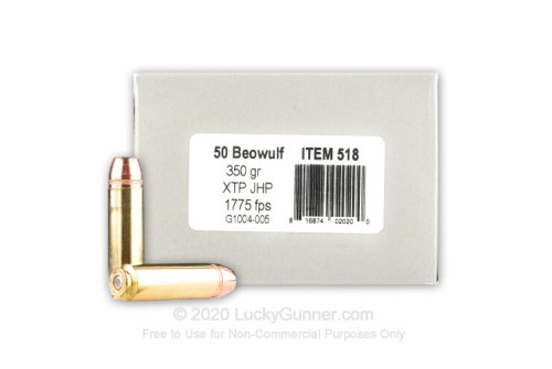 50 Beowulf - 350 Grain XTP - Underwood - 20 Rounds