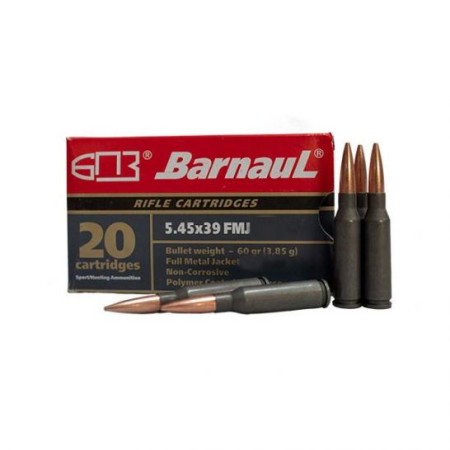 Barnaul Centerfire Rifle Steel 5.45 X 39 60-Grain 20-Rounds FMJ Polymer Coated