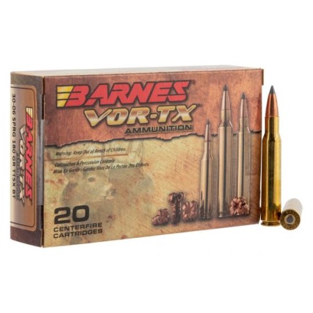 Barnes Bullets VOR-TX 180 gr Tipped TSX Boat Tail .30-06 Spfld Ammo, 20/box - 21533