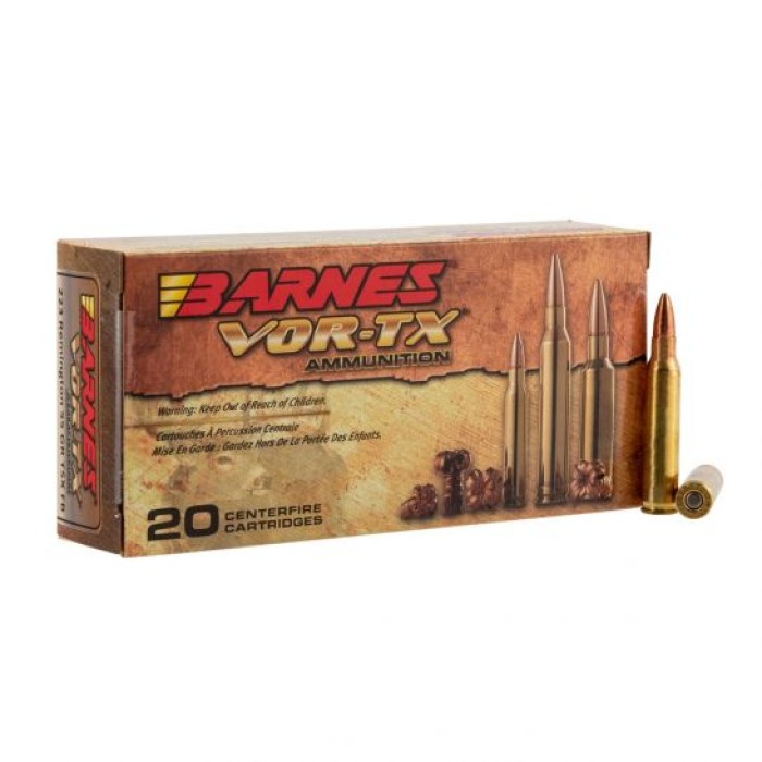 Barnes Bullets 21520 VOR-TX Rifle  223 Rem 55 gr TSX Flat Base 20 Bx/ 10 Cs