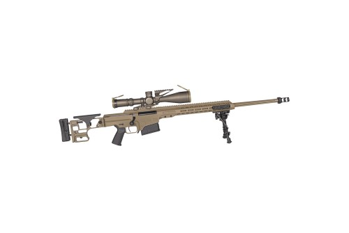 Barrett, MRAD MK22, Bolt Action Rifle, 300 Norma Mag, 26" Fluted Barrel, Coyote Brown Cerakote Finish, Matte, Synthetic Stock, 10 Rounds, 1 Magazine, Nightforce Mount, Nightforce ATACR 7-35x56 Scope, Bipod Bag Rider,