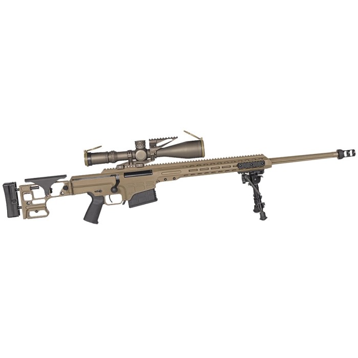 Barrett, MRAD MK22, Bolt Action Rifle, 300 Norma Mag, 26" Fluted Barrel, Coyote Brown Cerakote Finish, Matte, Synthetic Stock, 10 Rounds, 1 Magazine, Nightforce Mount, Nightforce ATACR 7-35x56 Scope, Bipod Bag Rider,