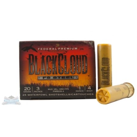 Federal 20ga 3" 1oz #4 Black Cloud Waterfowl Shotshells 25rds -  PWB209 4