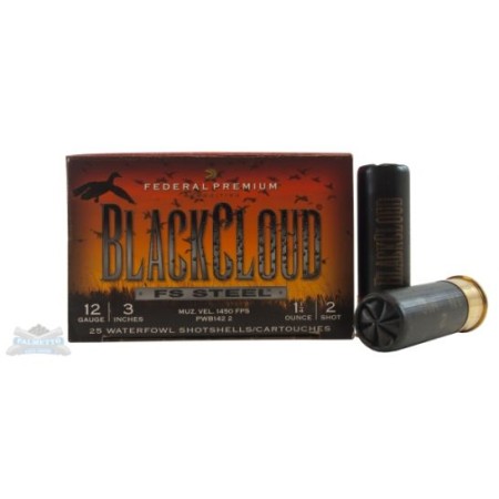 Federal 12ga 3" 1.25oz #2 Black Cloud Waterfowl Shotshells 25rds - PWB142 2