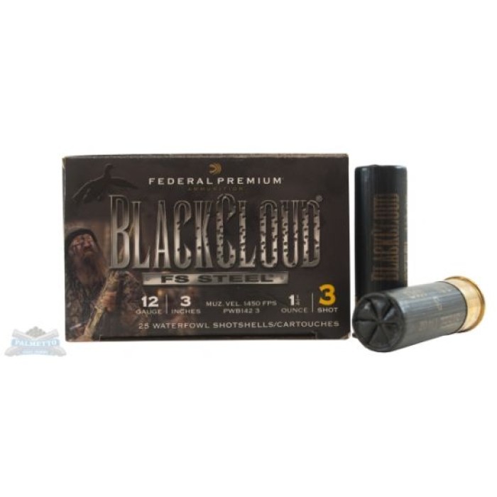 Federal 12ga 3" 1.25oz #3 Black Cloud Waterfowl Shotshells 25rds - PWB142 3