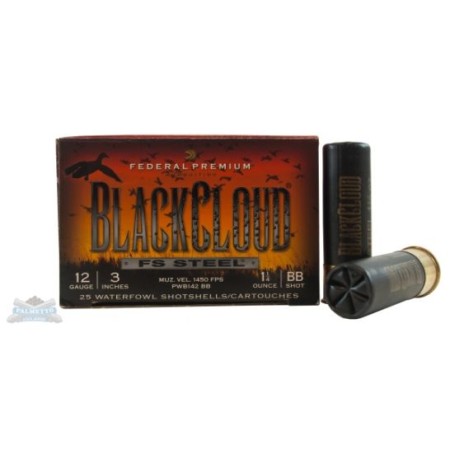 Federal 12ga 3" 1.25oz BB Black Cloud Waterfowl Shotshells 25rds - PWB142 BB