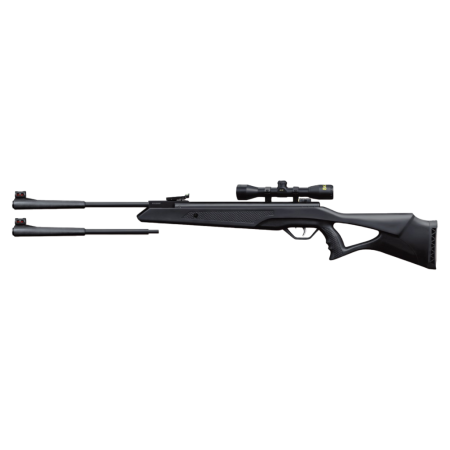 Beeman Longhorn II Spring Piston 177, 22 Pellet 1rd Black Black Fixed Thumbhole with Pistol Grip Stock 4x32mm Scope