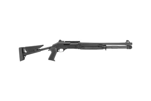 Benelli M4 LEO 12 Ga, 18.5" Barrel, 3", M4 Telescoping Stock, Ghost Ring Night Sights, Black, 7rd