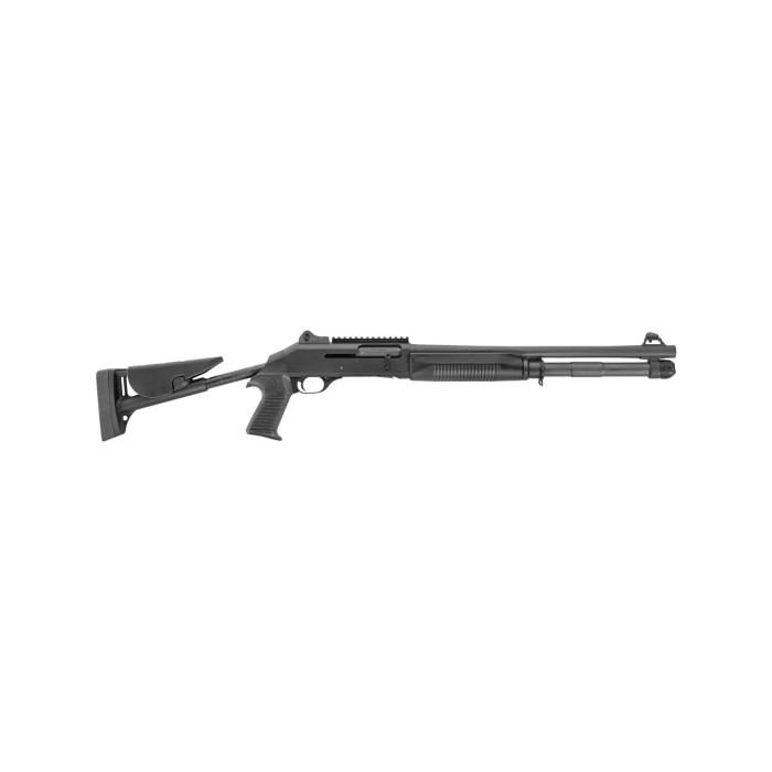 Benelli M4 LEO 12 Ga, 18.5" Barrel, 3", M4 Telescoping Stock, Ghost Ring Night Sights, Black, 7rd