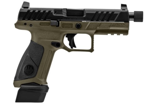 Beretta USA JAXA1F921TAC APX A1 Tactical 9mm Luger 21+1 4.80" Black Steel Threaded Barrel, Black Optic Cut/Serrated Slide, OD Green