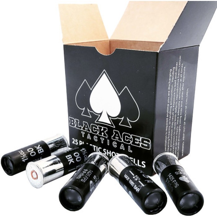 Black Aces 12 GA, 2-3/4in. 9 Pellet 00 Shot - 25 Rounds [MPN: BAT001425]