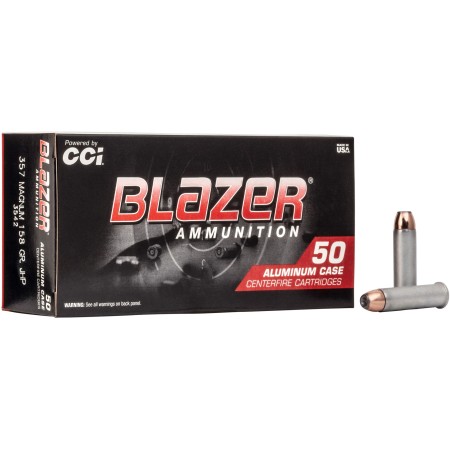 Blazer Ammunition Blazer 357MAG 158 Grain Jacketed Hollow Point, 50 Round Box - Dirty Bird Industries