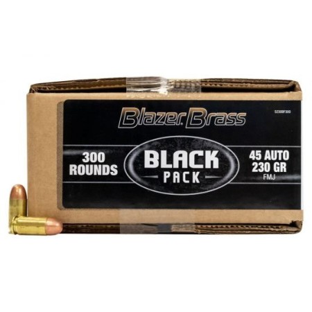 Blazer Brass Black Pack .45ACP 230GR FMJ 300RD - Brass Casing