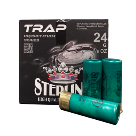 Sterling TRAP Competition 12 Gauge #8 Shot Case Length 2 3/4 24g BOX25 UPC: 8698779963941